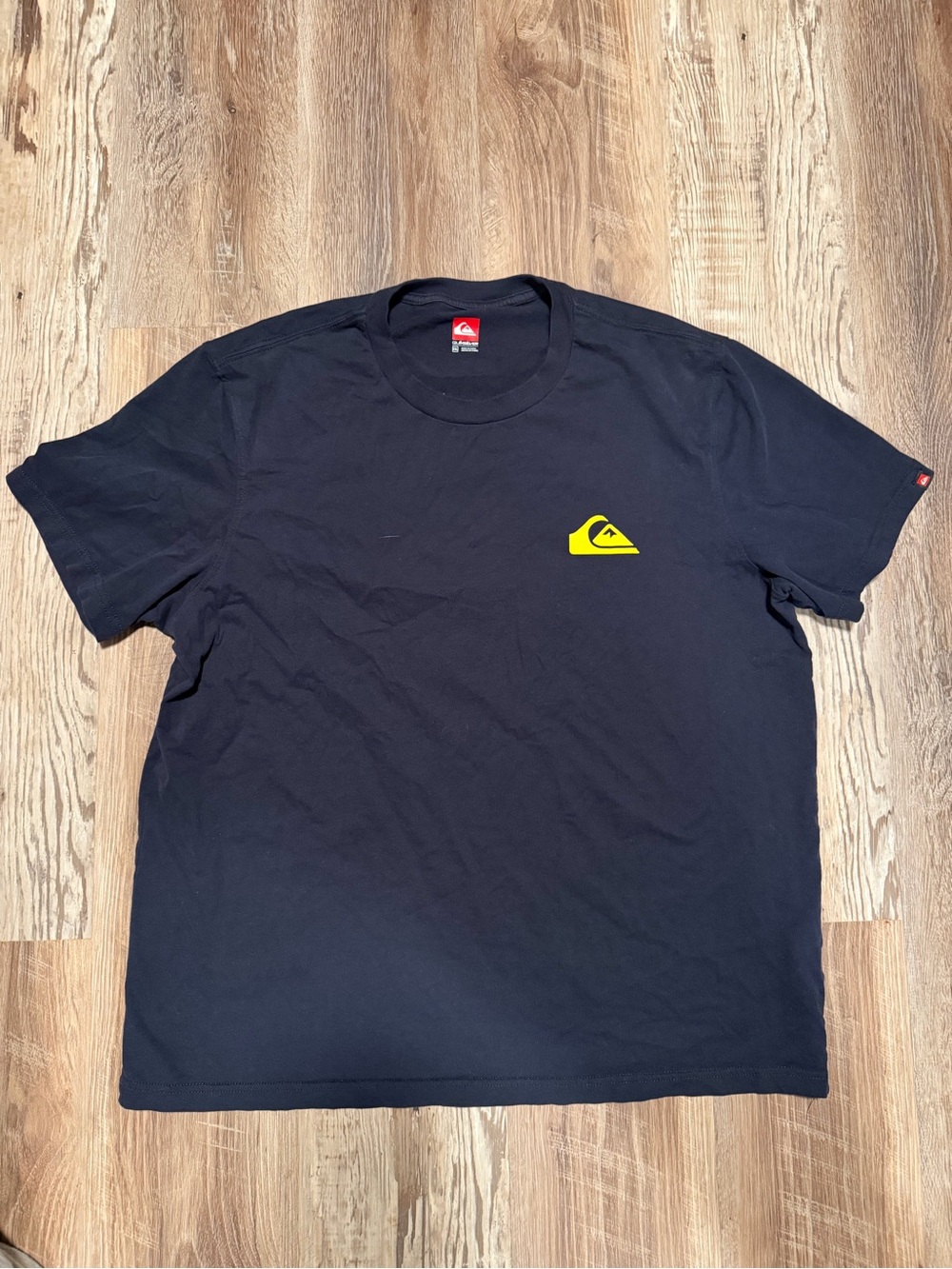 Quiksilver Tee with Bright Yellow Chest Logo